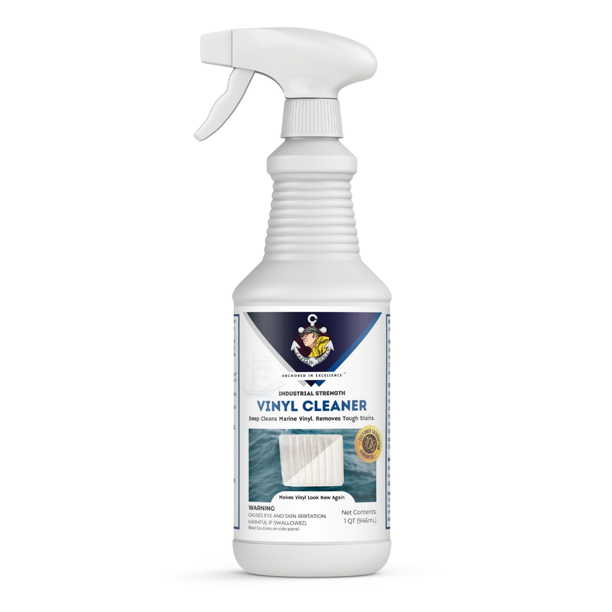 Captain Don's Industrial Strength Boat Cleaner, 32 OZ - Vinyl Boat Seat Cleaner, Boat Upholstery Cleaner, Boat Cleaning Supplies, Boat Carpet Cleaner,
