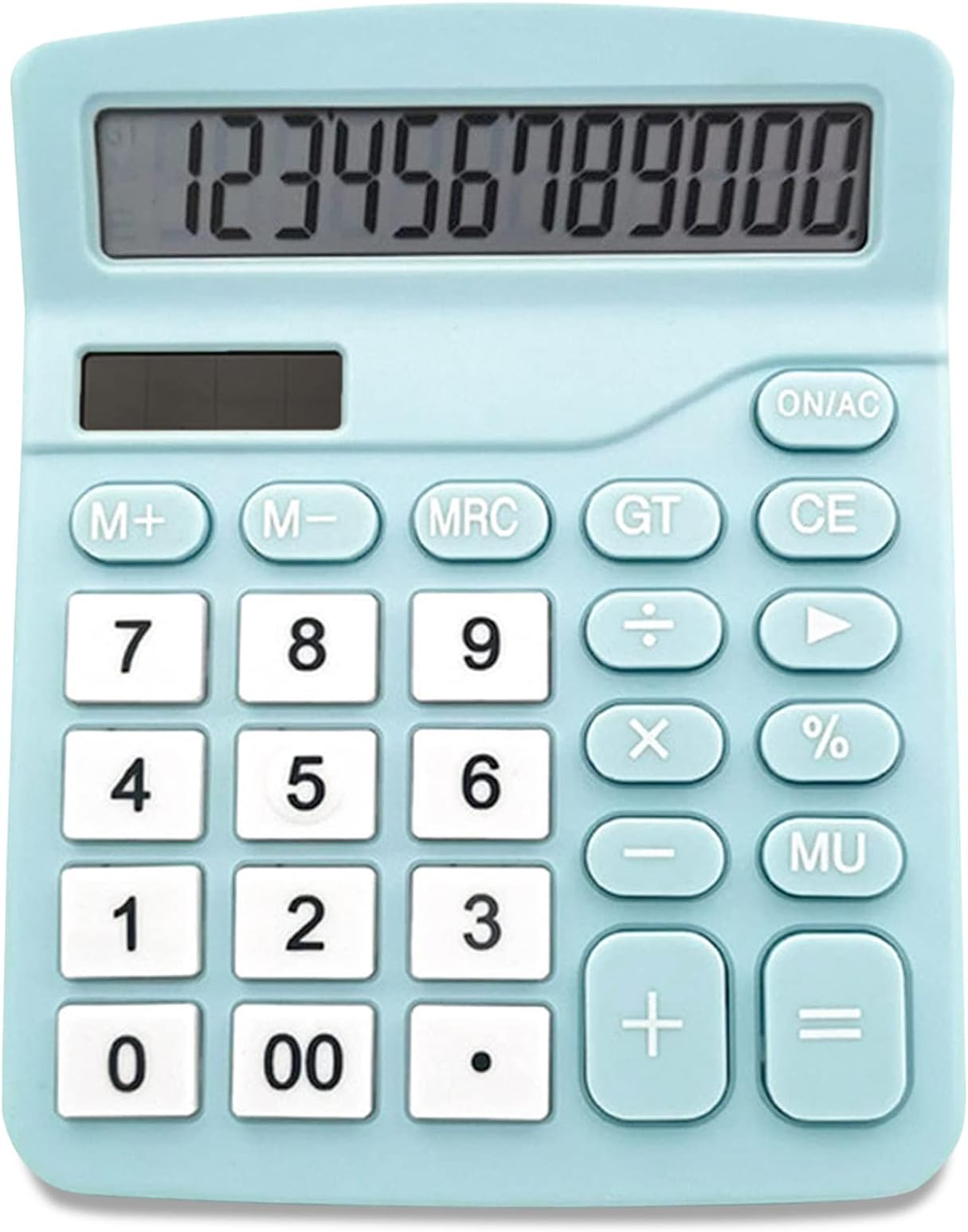 Sky Blue 12-Digit Solar Scientific Calculator Desktop Financial Office Computer Calculators Large Display Office Calculators Cute Calculator (Color : Blue)