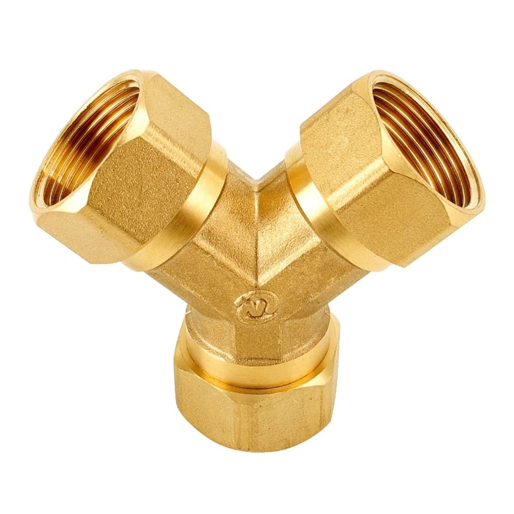 Brass 1/2" 3/4" BSPP Thread Y Type equal Reducer Pipe Fitting Thickening Union Joint Water Gas Adapter Coupler Connector NWPNLXEA(DN20 F)
