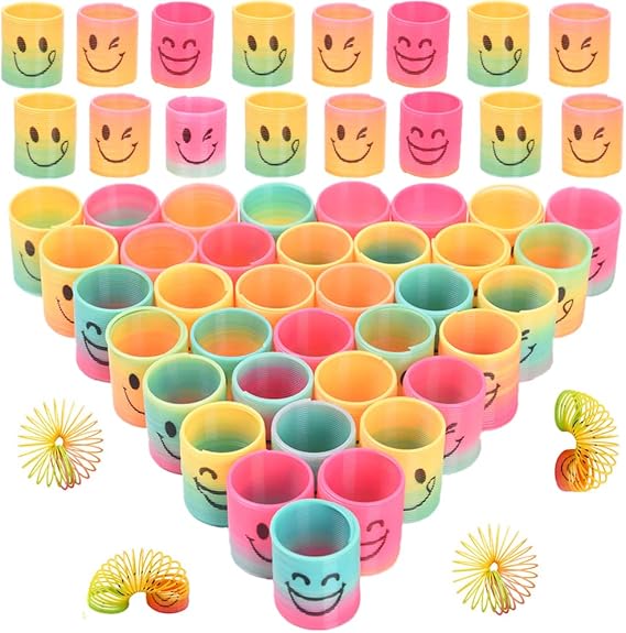 NEEW 36 Pack Coil Spring Toy, Mini Springs Rainbow Magic