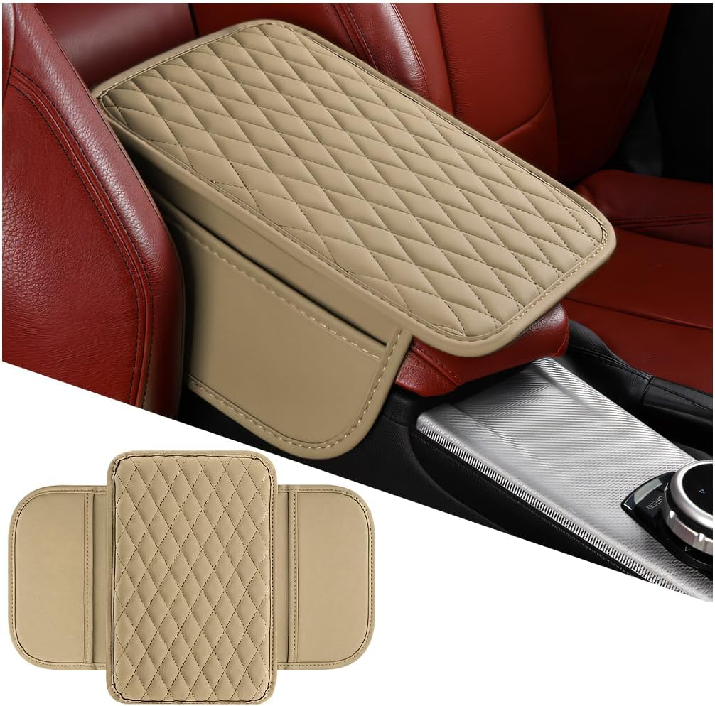 Mandark Car Center Console Cover, Microfiber Leather