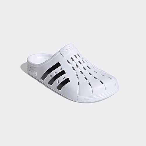 adidas Mixte Adilette Clogs, Cloud White/Core Black/Cloud White, 37 EU - 6