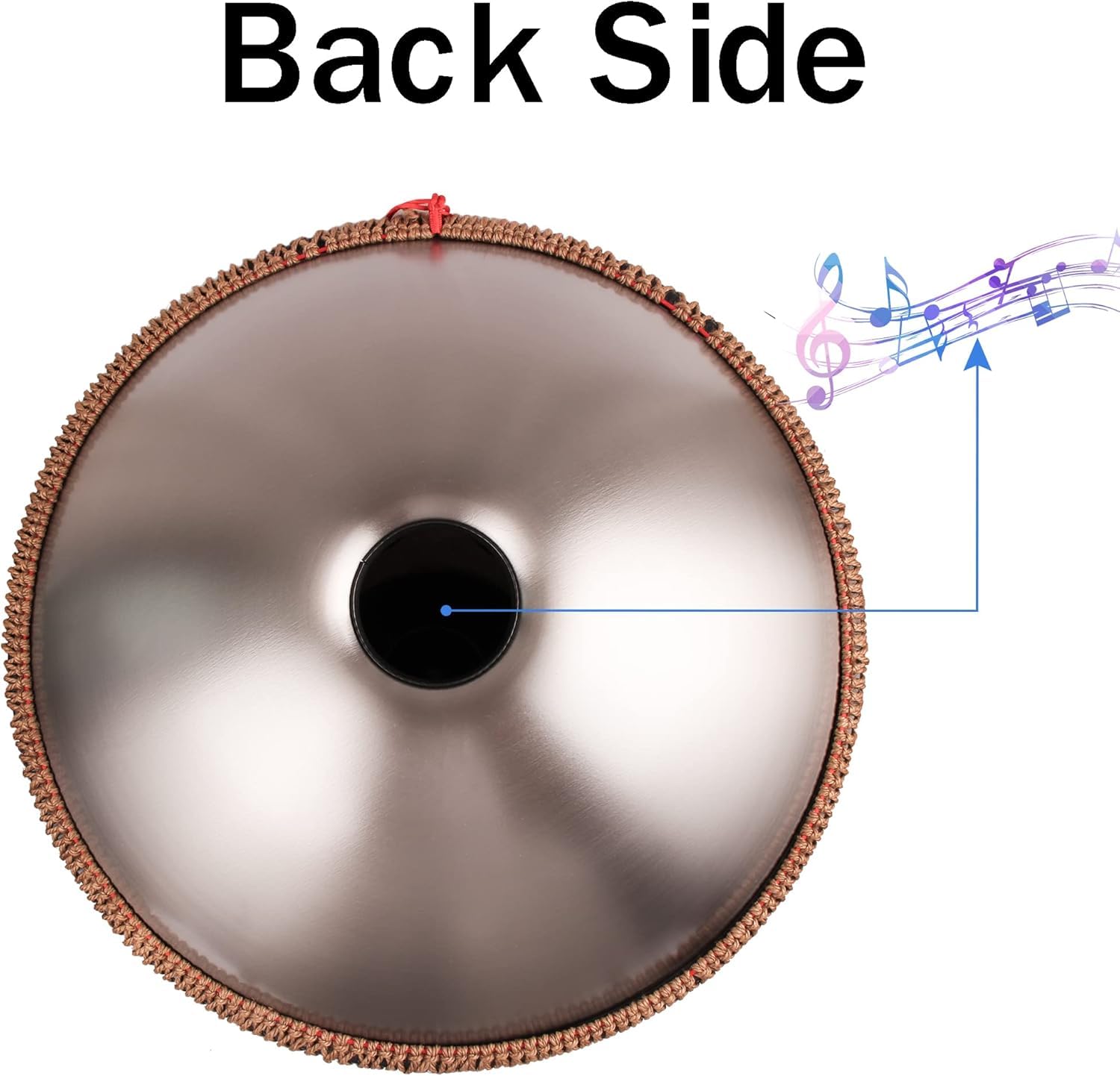 Handpan 432 HZ Débutant, Drum Instrument 12 Tons 22 Pouces, Hand Pan D Mineur, Tambour à Main avec Sac de Batterie et Support-Handpan pour la Guérison par le Son, la Méditation, le Yoga, Argent