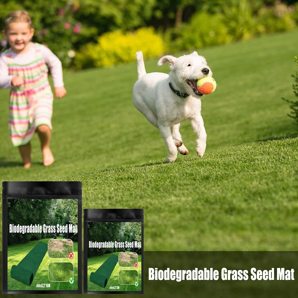 Buy Grass Seed Mat Roll Biodegradable Lawn Seed Mat Easy to Use Growing