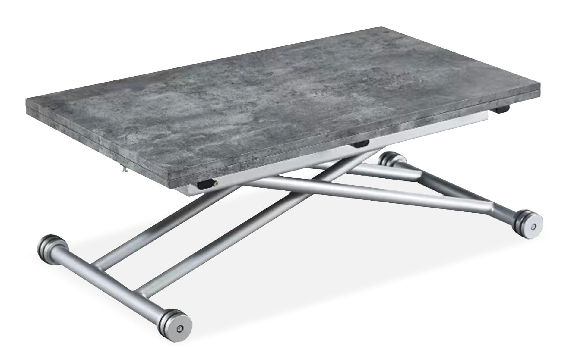 Table basse relevable Carrera effet béton modulable extensible Menzzo