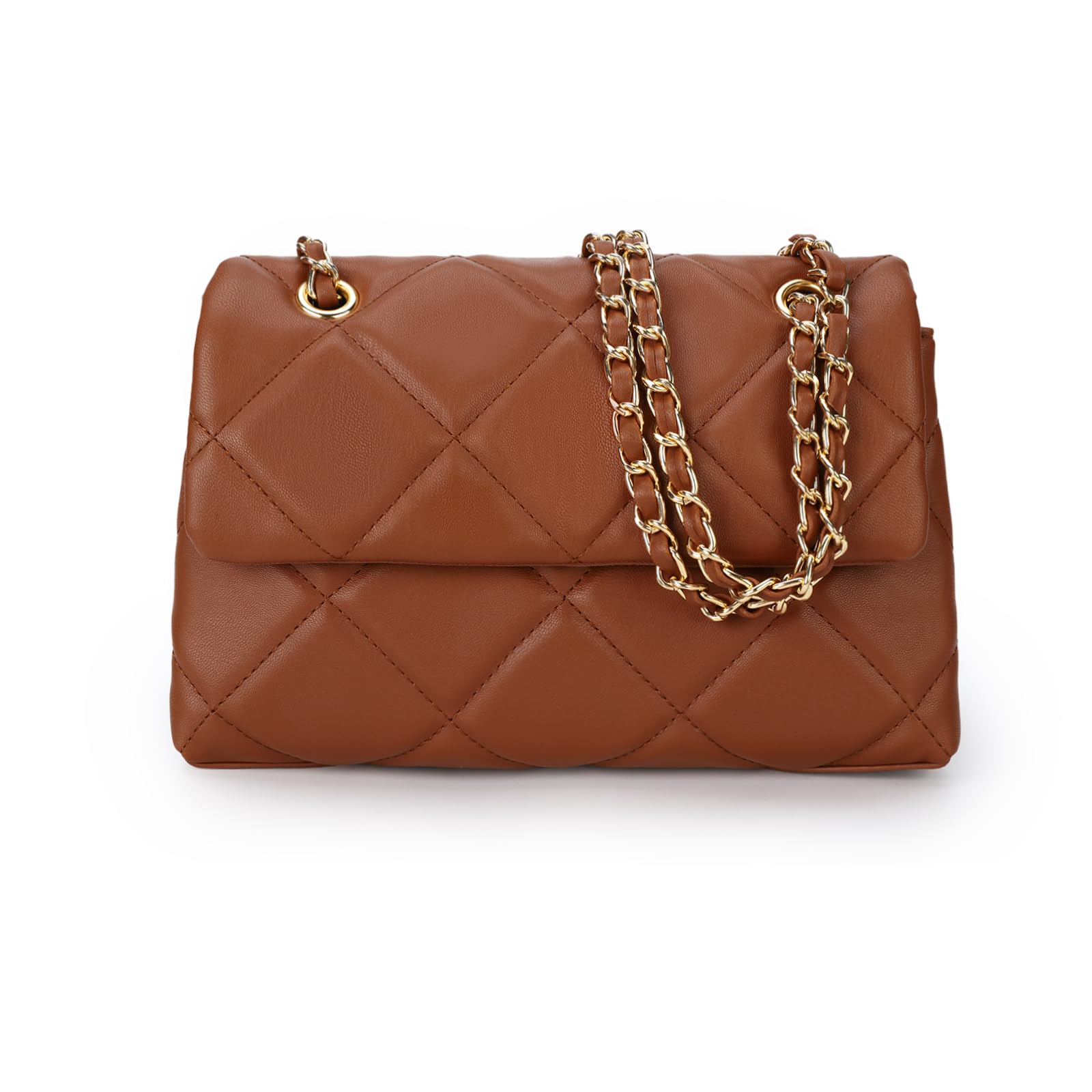 Gladdon Damen Umhängetasche, Gesteppte Handtasche PU Leder Schultertasche | Elegante Tasche mit verstellbarem Schultergurt, mehreren Fächern und praktischem Design Für Handy, Alltag und Reisen