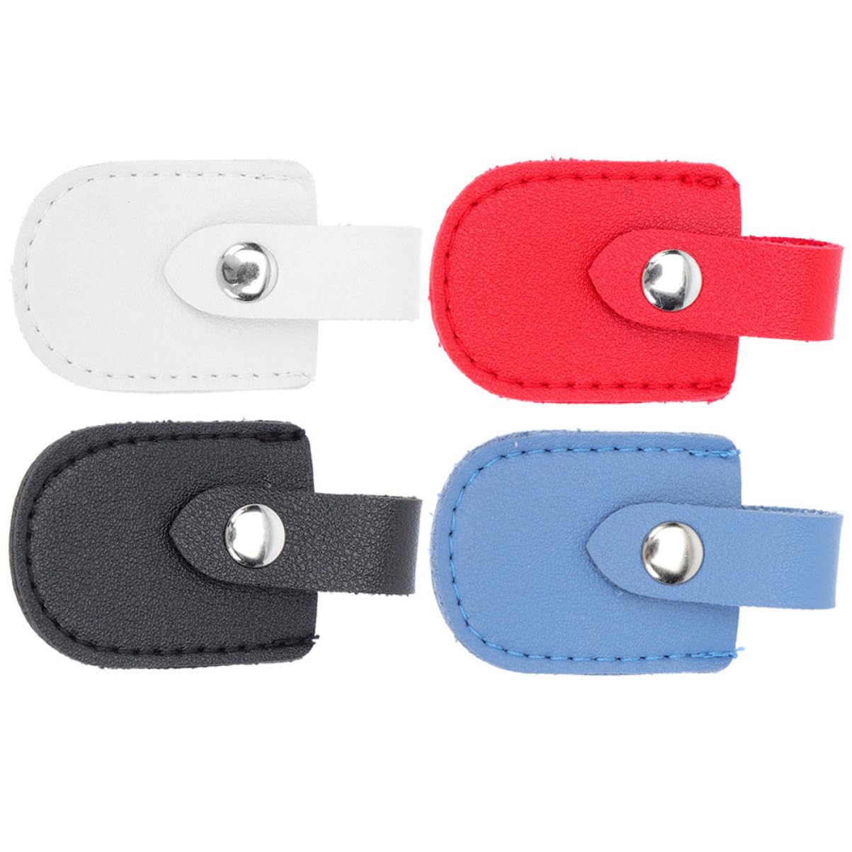 IWOWHERO 4pcs Cuticle Scissor Bag for Women Manicure Scissors Nail Protector Cover