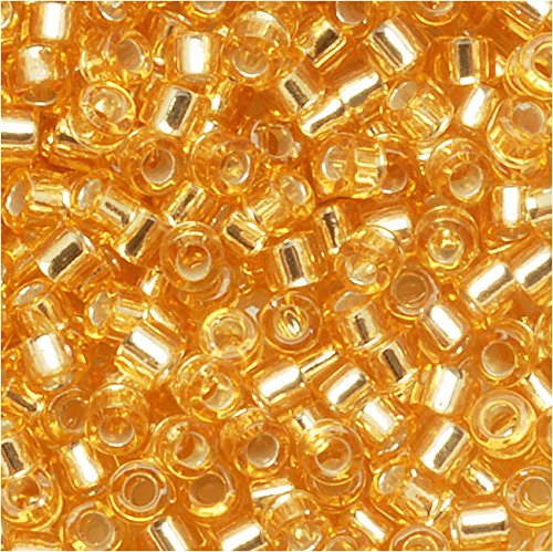 Miyuki Delica Seed Beads 10/0 Silver Lined Gold DBM0042 8 Grams