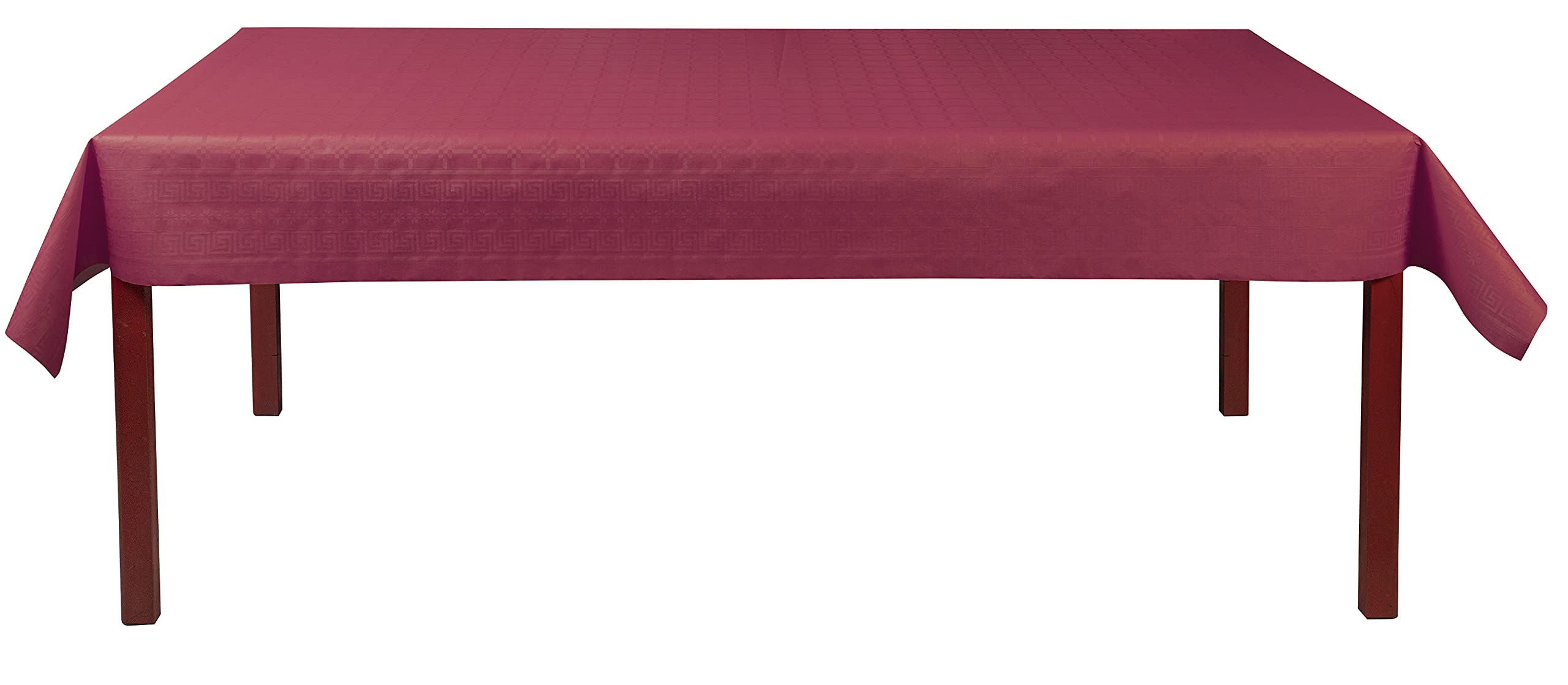 Pro Nappe - Ref R485022I - Mantel de Papel Damasco desechable en Rollo 50 M Largo X 1,20 M Ancho - Color Burdeos - Papel Damasco con Estampado Universal Chic y clásico