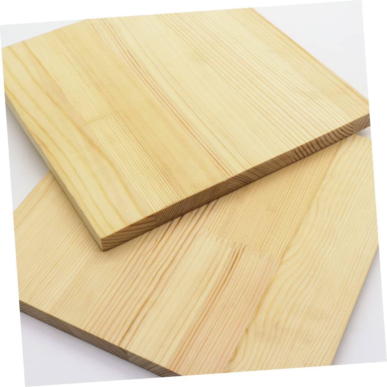 OSALADI 2pcs DIY Wooden Workbench Boards Natural Rustic Cutout Squares for Sculpture Clay Home Decoration and Craft Supplies Solid Wood Base Bracket for Creative Projects