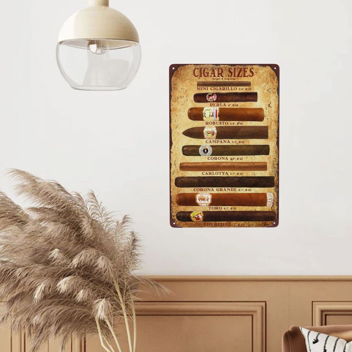Panneau Enseigne Métal Vintage Pour Salon De Cigare, Déco Bar Ou Garage