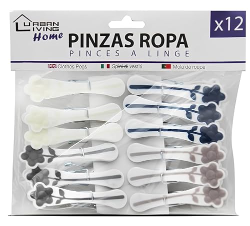 FORNOR 224076 Pinza Ropa Flor X12 SURT. Color 8.8 x 4