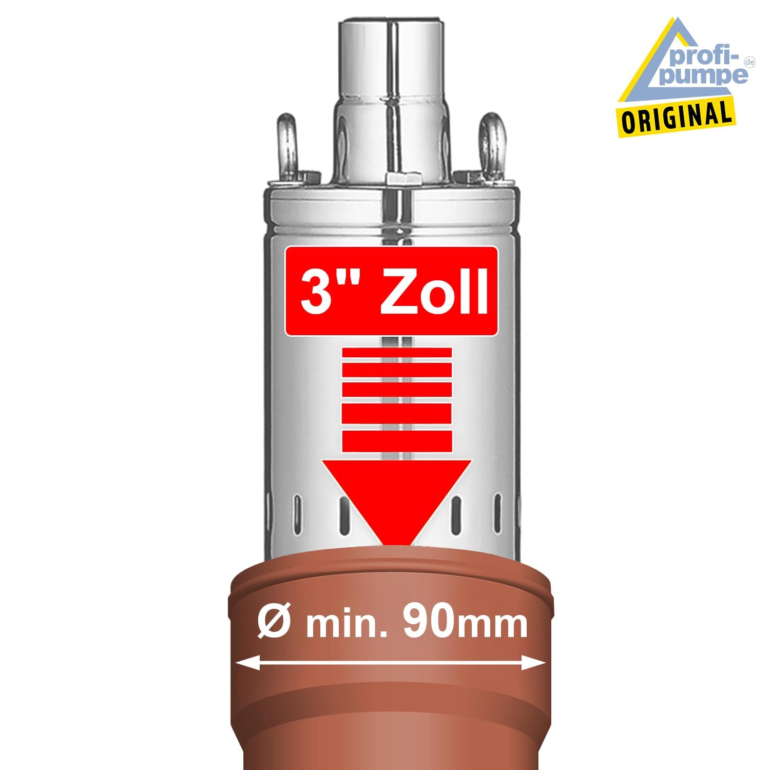 3″ 370W TIEFBRUNNENPUMPE 230V Brunnenpumpe sandverträglich Edelstahl | Inklusive Verbrauchsteile im Wert von 30€