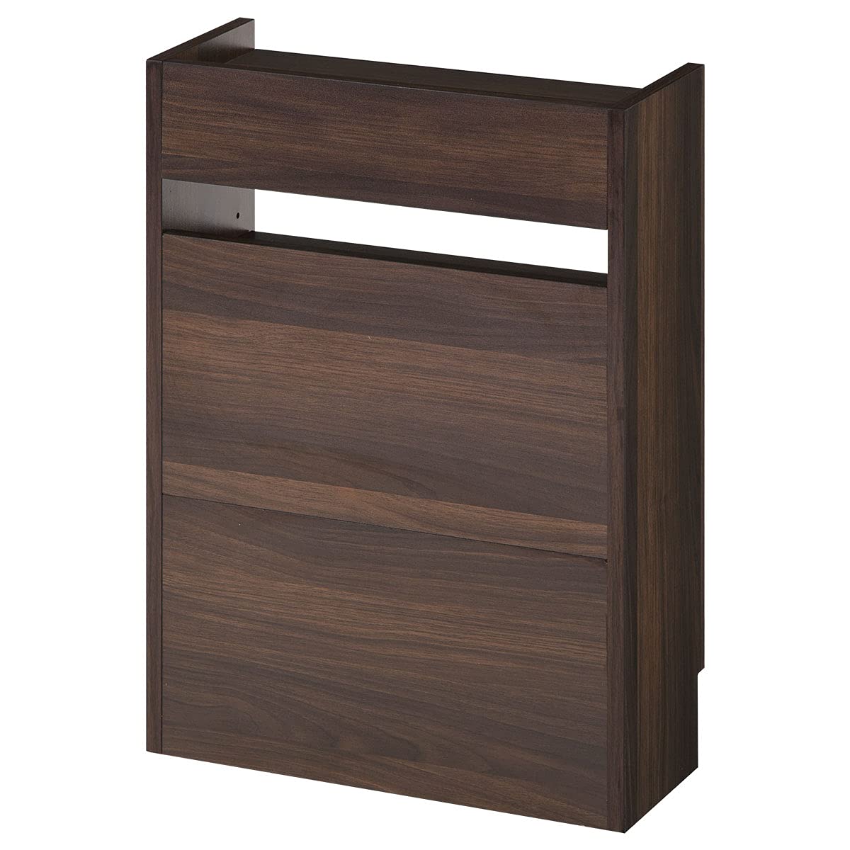 ぼん家具 ルーターボックス ケーブルボックス 電源タップ コード カバー 配線 幅43×奥行16.6×高さ60cm 木目調 大サイズ ウォールナット