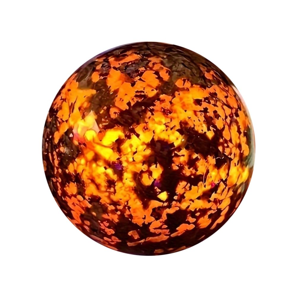 CTRLZS Home Decor Crystal Ball Ornament UV Reactive Sodalite Sphere Handcrafted Polished Natural Flamestone