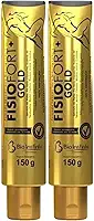 Pomada Fisiofort Gold 150g Kit com 2 Unidades – Alívio de Dores Musculares, Relaxamento e Recuperação Pós-Treino
