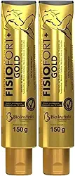 Pomada Fisiofort Gold 150g Kit com 2 Unidades – Alívio de Dores Musculares, Relaxamento e Recuperação Pós-Treino