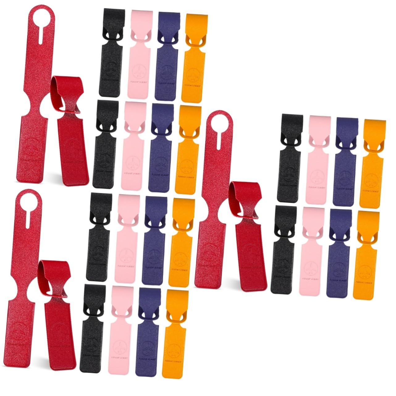 Abaodam 30pezzi Etichette Per Bagaglio Pu Identificatori Pratici Per Valigie Vari Colori Per Viaggi e Bagagli Riutilizzabili e Leggeri