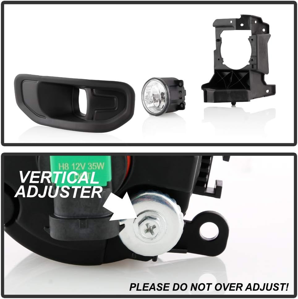 ACANII - For 2019-2024 RAM 1500 (Non-Classic Model) Halogen Bumper Fog Lights Driving Lamps w/Switch Pair Set Left+Right