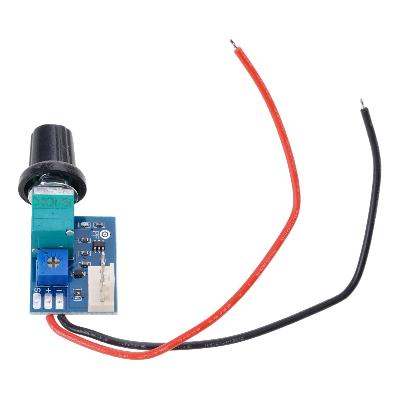 Fan Speed Controller with Knob Switches 12V 4 Wire Noise Reduction Adjustable