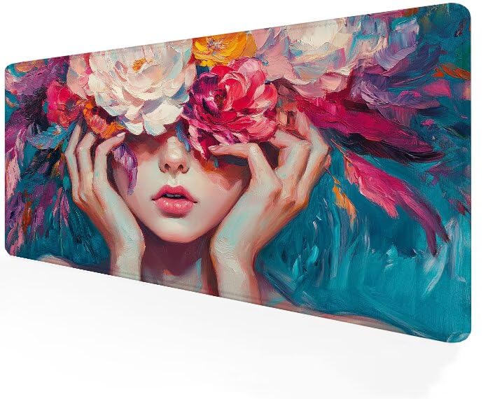 Tapis de souris femme grand format pour un bureau de PC élégant et ordonné G1-339