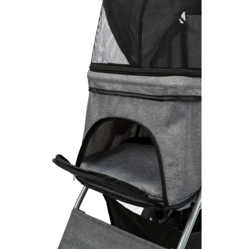 TRIXIE Poussette pliable pour animaux de compagnie Gris