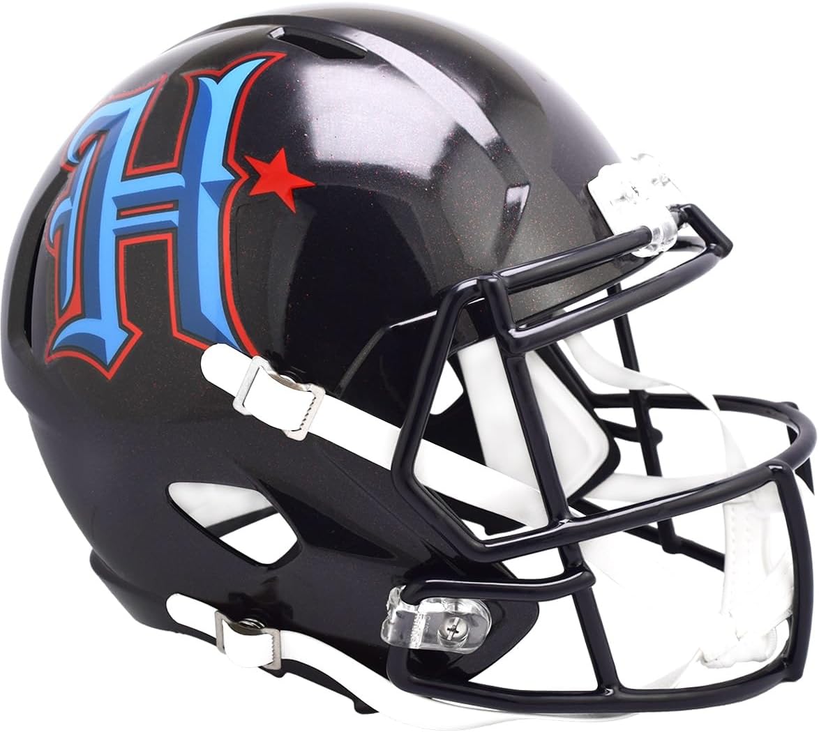 Houston Texans Alternate 2024 On-Field Blue Riddell Speed Replica Full Size Football Helmet - NFL Replica Helmets