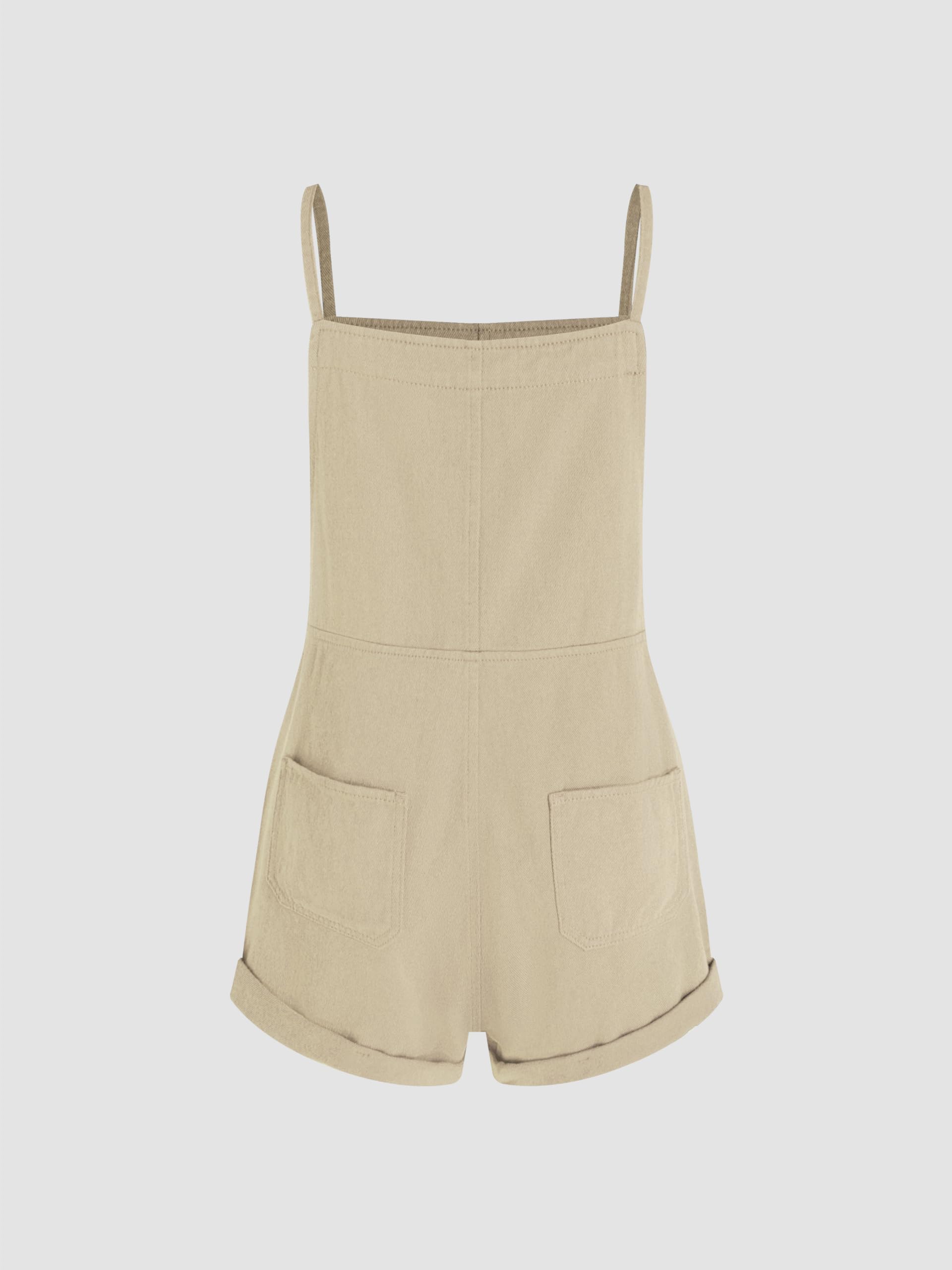 CIDER Overall-Shorts für Damen, Jeans-Strampler, verstellbarer Riemen, lockere Passform, Overall, Sommer, legere Outfits mit Taschen