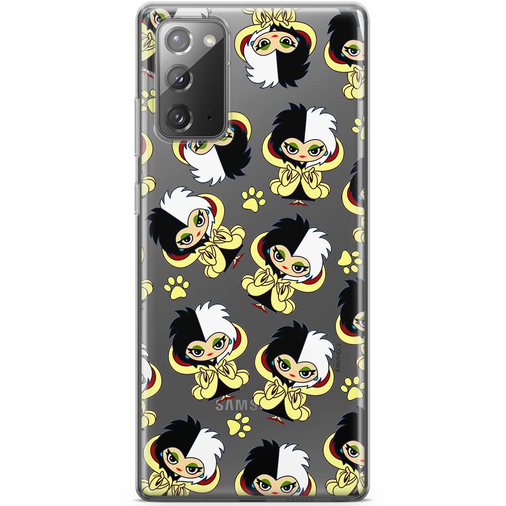 ERT GROUP mobile phone case for Samsung GALAXY NOTE 20 original and officially Licensed Disney pattern Cruella 007 optimally adapted to the shape of the mobile phone, partially transparent