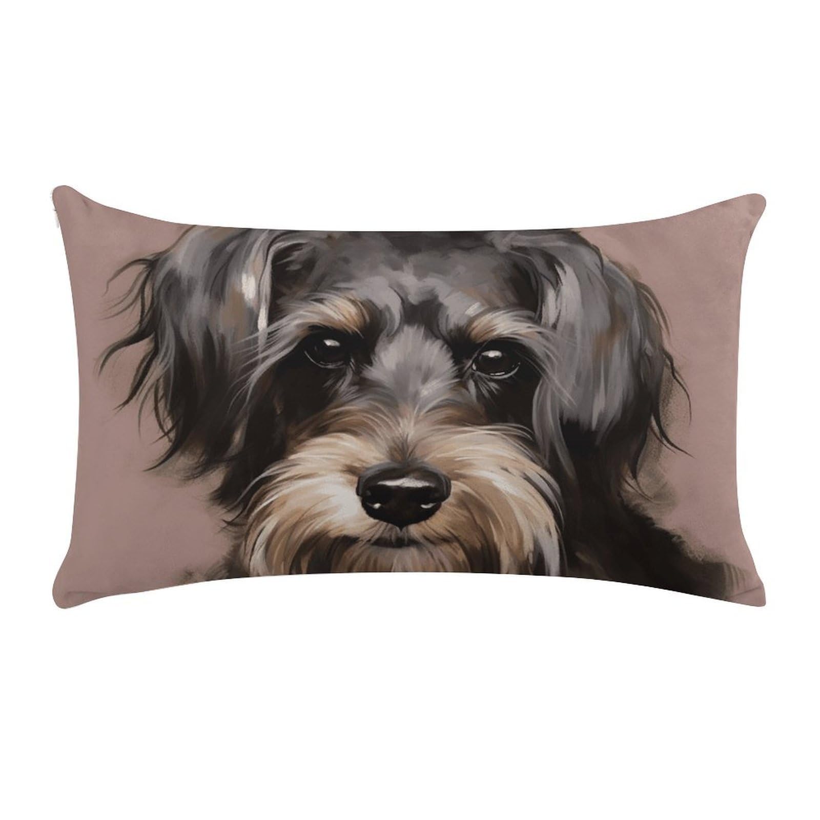 A Dog Pillow Cases for Sofa, Super Soft Plush Pillow Cover with Zipper, Luxury Cozy Pillow Shams for All Seasons, Lightweight Pillowcases for Bedroom, 12" X 20"