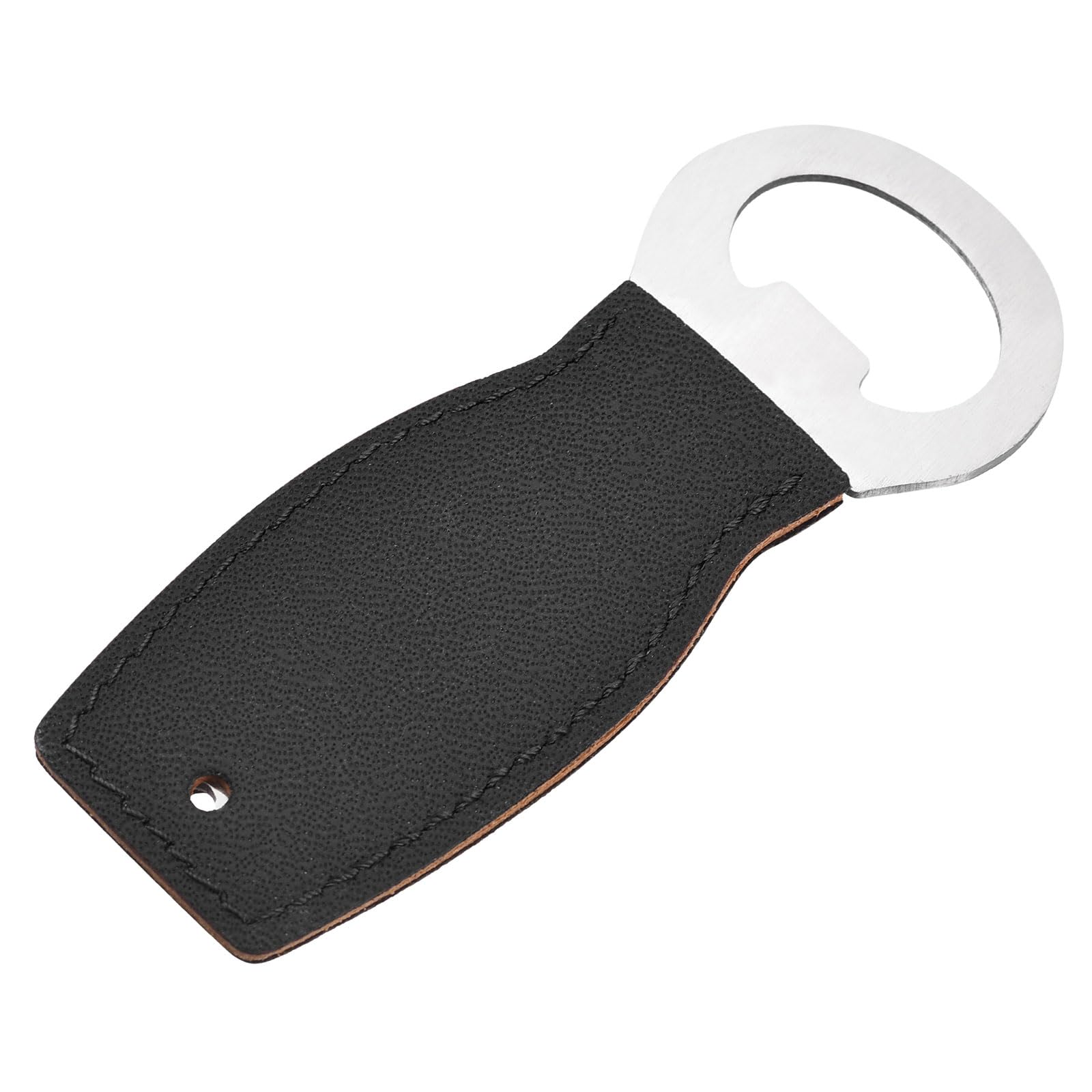 uxcell Bottle Opener, 1pcs 4", Stainless Steel Beer Bottle Opener with Leather Handle