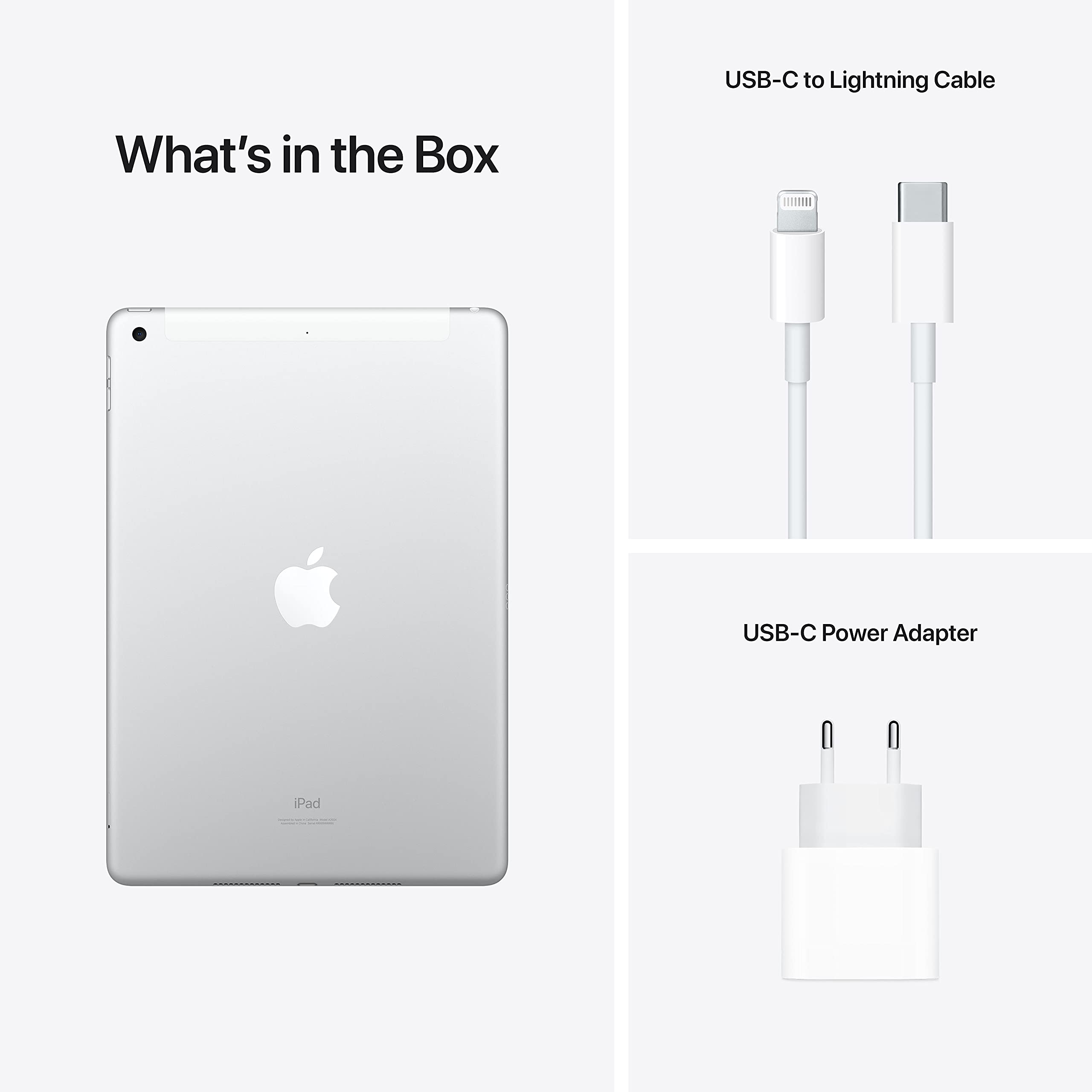 2021 Apple iPad (10,2-pouces, Wi-Fi + Cellulaire, 64 Go) Argent (Reconditionné)