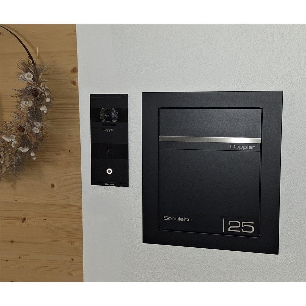 Metzler VDM10 2.0 Video Sprechanlage mit Türöffner (Stromversorgung) & Fingerprint - Anschluss 2-Draht IP - Türsprechanlage mit HD-Kamera - 1 Familienhaus Sprechanlage - in RAL7016 Anthrazit | Niko