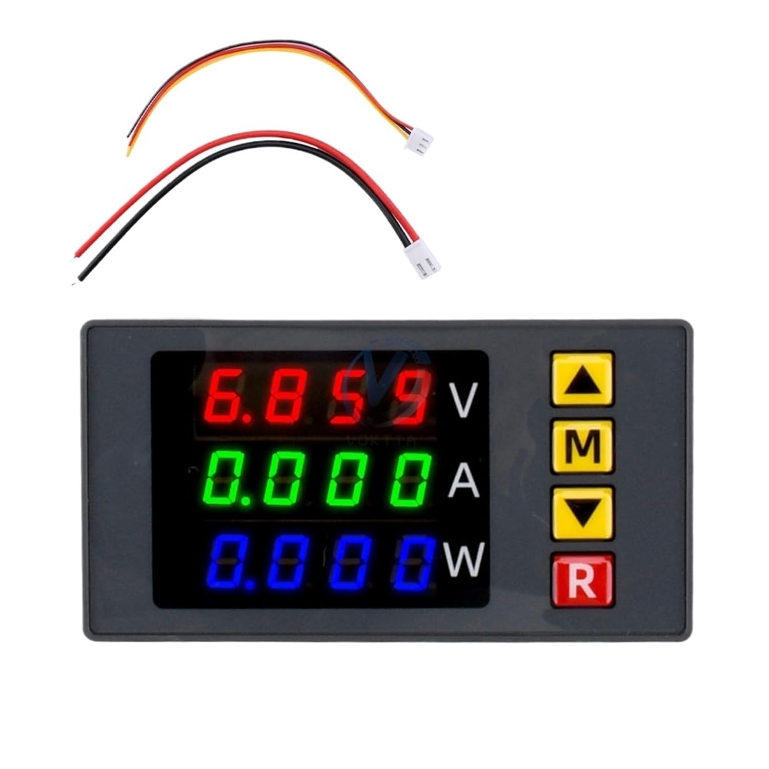 1000W Mini Digital Voltmeter Ammeter DC0-100V 10A Voltage Current Energy Meter Voltage Detector Tester Power Meter Panel(Red Green Blue)
