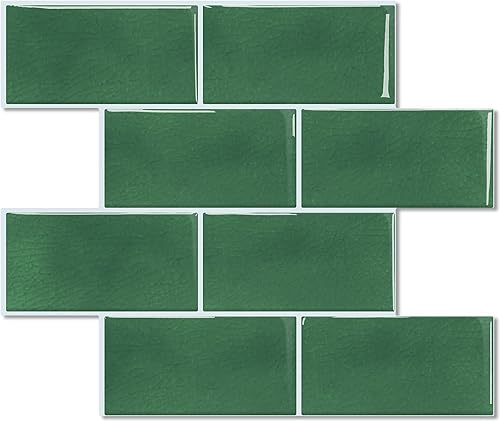 Miniatura 1 de STICKGOO Azulejos de metro de 10 hojas para despegar y pegar, azulejos de vinilo autoadhesivos para pared, para cocina y baño (diseño más grueso)