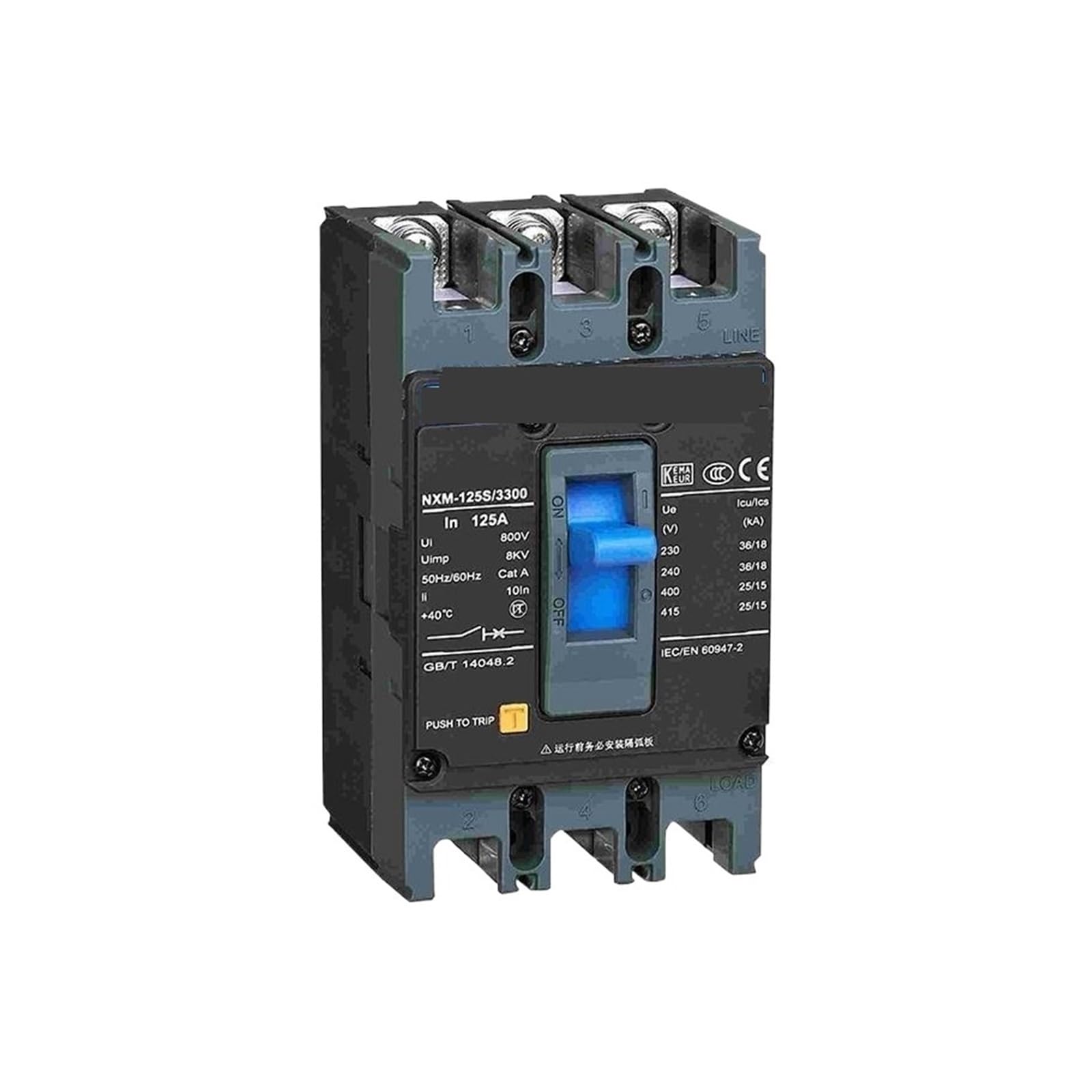 Molded Case Circuit Breaker NXM-125S protection 4P 125A haute performance