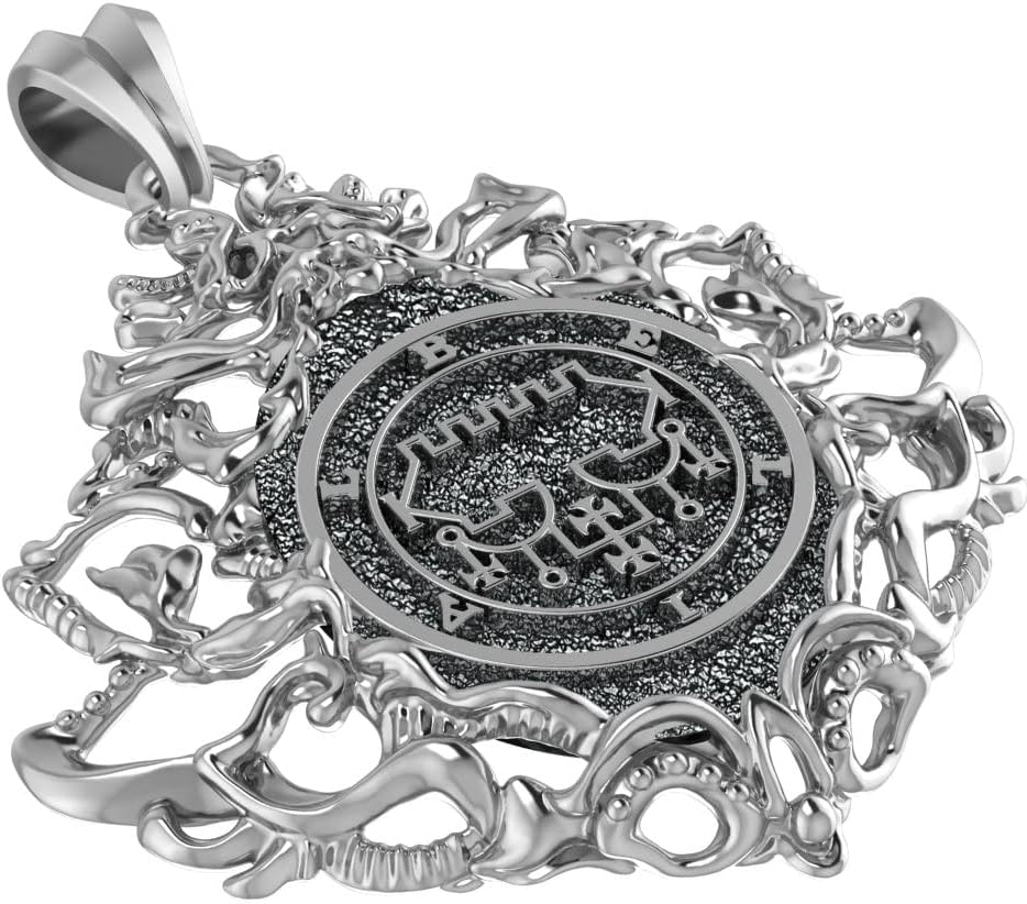 925 Sterling Silver Seal Sigil of Goetia Belial Lesser Key of Solomon Pendant Amulet Jewelry