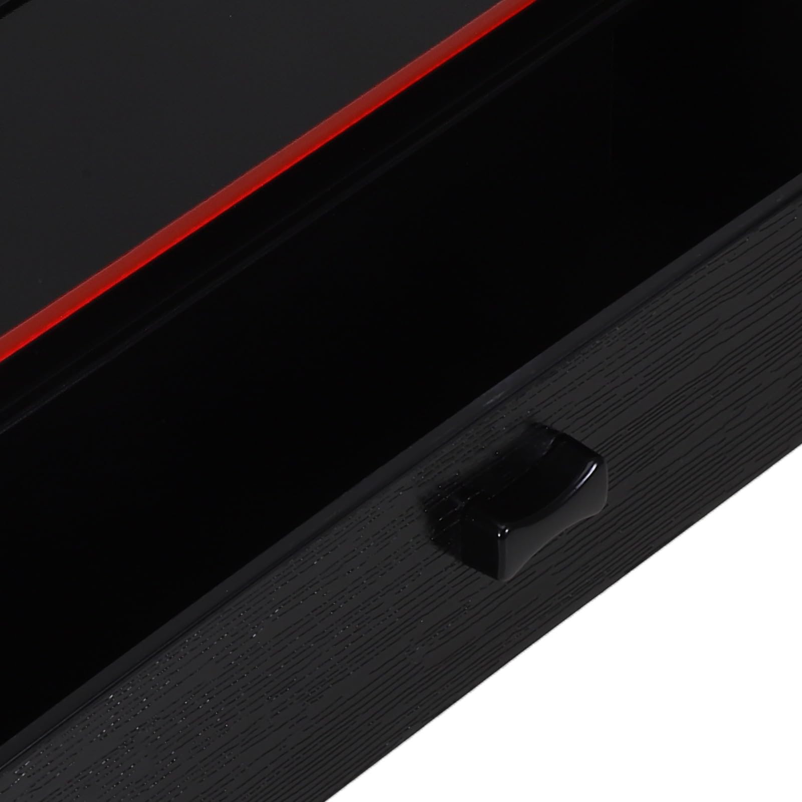 Operitacx Caja Organizadora para Palillos y Cubiertos de Madera Negra Diseño Japonés, Extraíble y Portátil, Contenedor para Almacenamiento Higiénico en Cocina, 1 Unidad