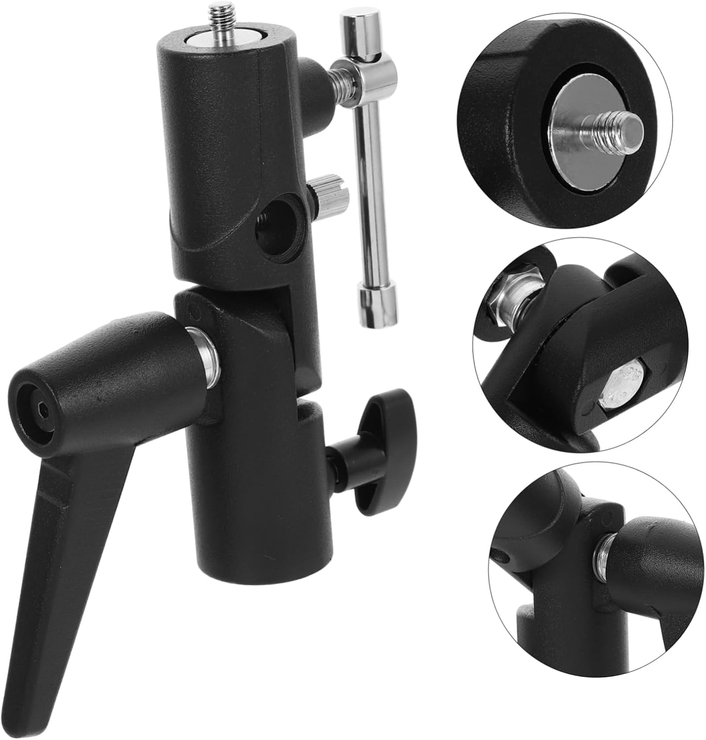 Light Stand Adapter Umbrella Clamp Holder for Flash Photography Dual Mount Bracket Design for Studio and Outdoor Use