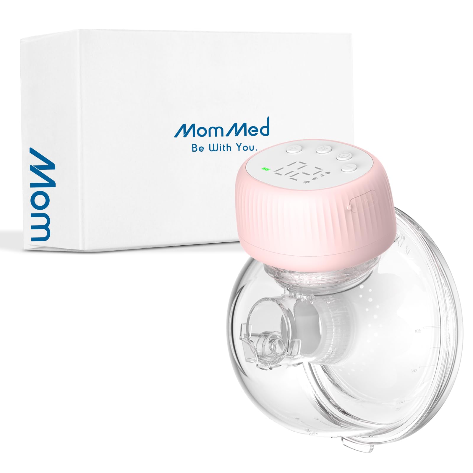 MOMMED Breast Pump, MY-385 Hands Free with 4 Modes & 12 Levels, Leak-Proof Design, 24 mm Electric Wearable Breast Pump