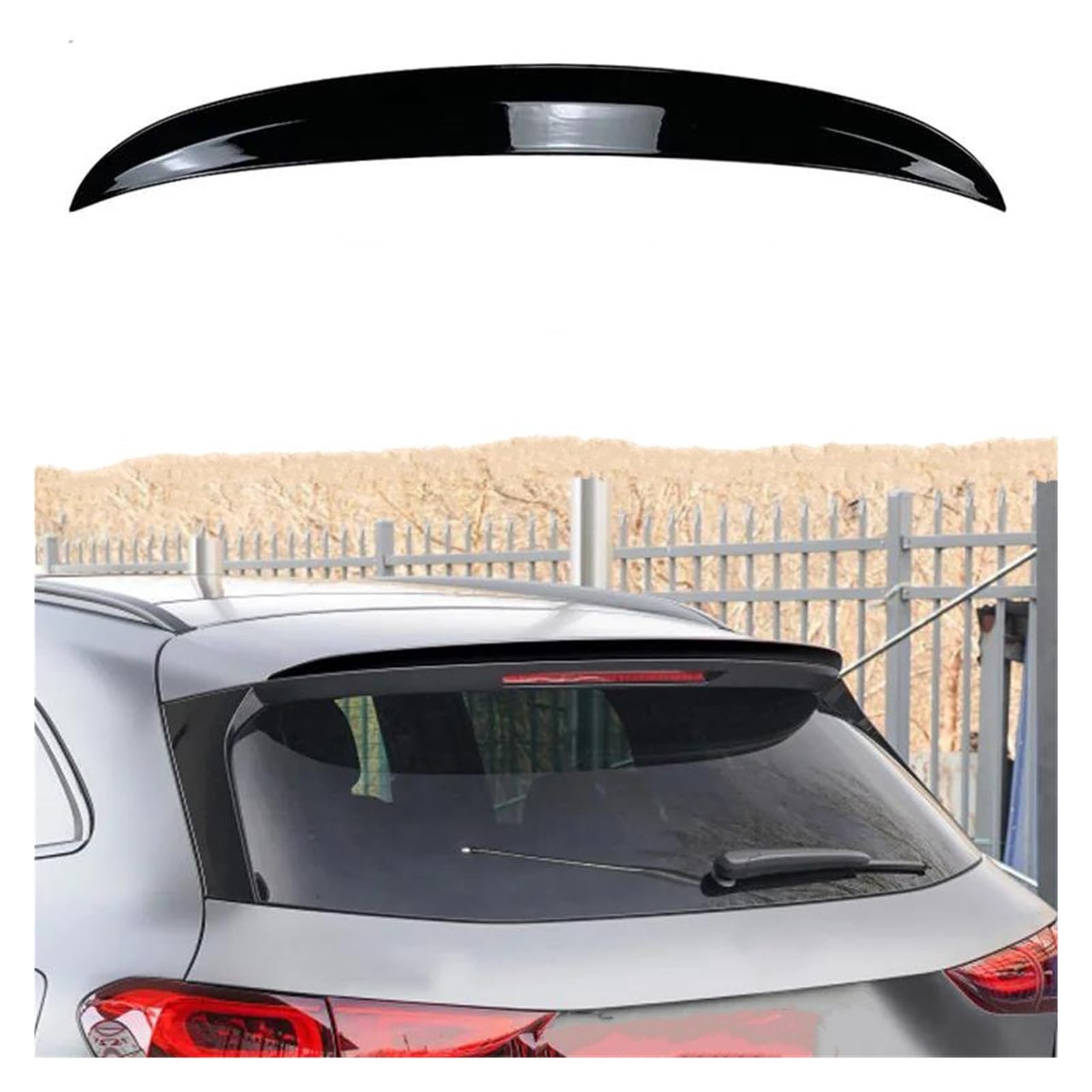 JCAKES For Mercedes For Benz GLA Class H247 GLA180 200 GLA35 2020-2023 Car Tail Trunk Splitter Lip Rear Roof Spoiler Wing (Color : 2), 6543728190