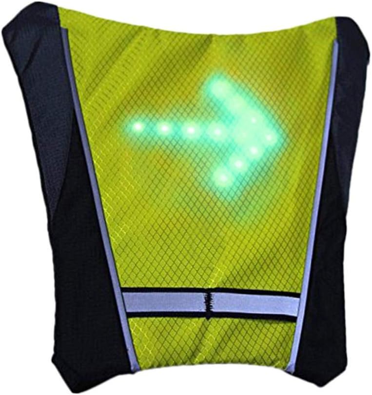 Knowled Cycling Back Vest with Shoulder Straps and Safety LED Indicator LED Turn Signal Light Reflective Vest Backpack/Business/Travel/Laptop/School Bag