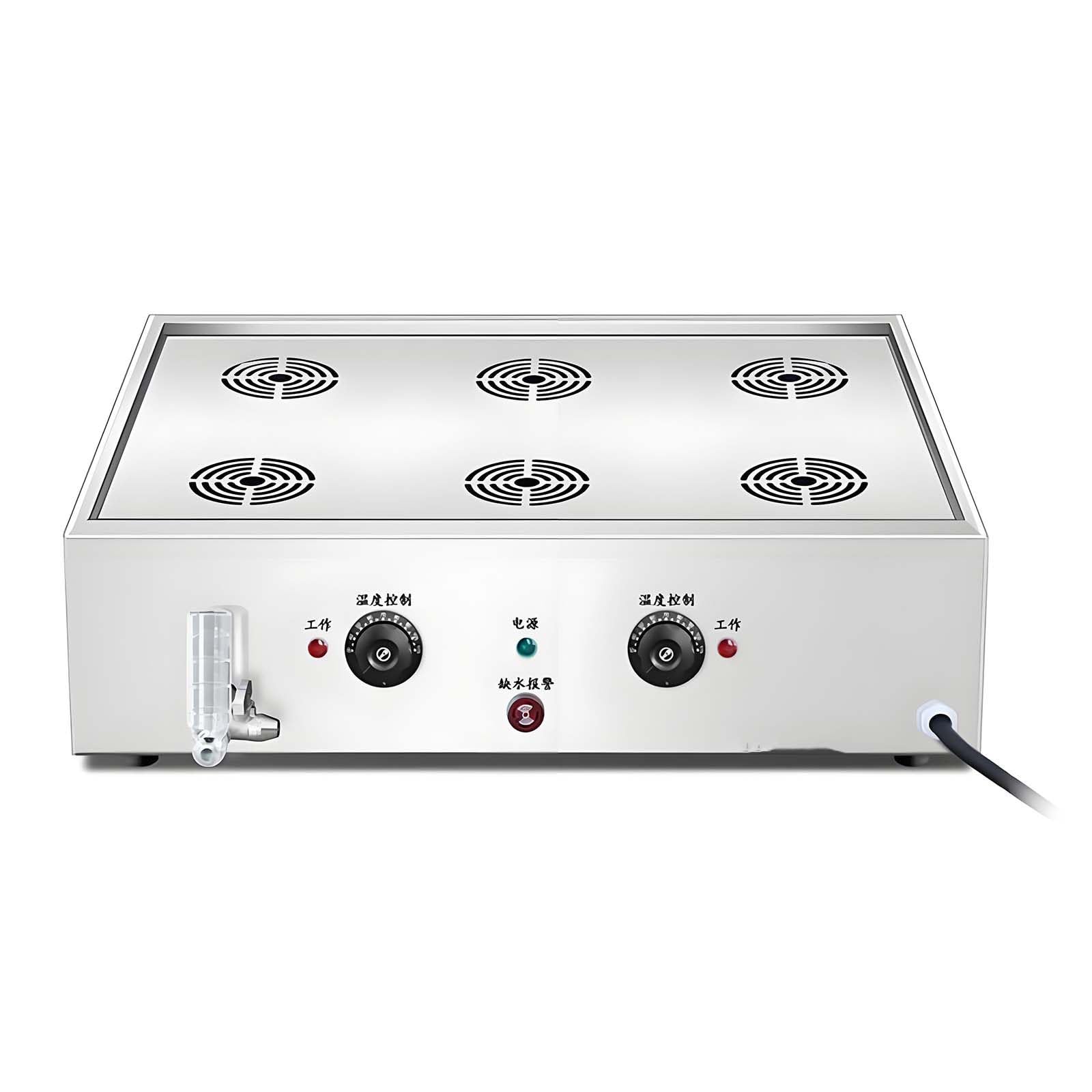 GUTYGIO Electric Steamed Bun Warmer Machine, Quick Heat Food Warmer with Water Shortage Alert, Temperature Control, 2-Hole Design for Perfectly Steamed Buns & Dumplings 6holes