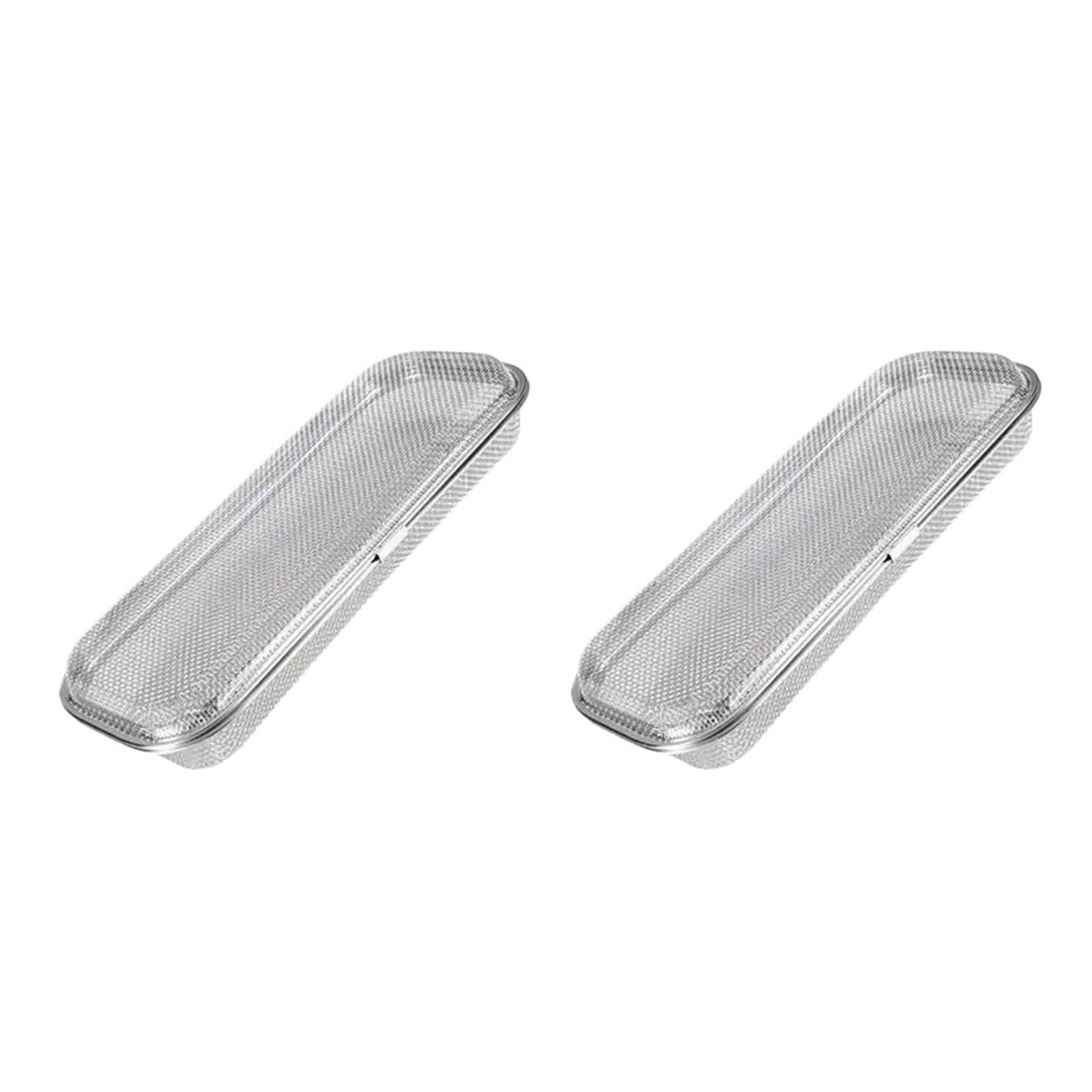 Cesta para lavavajillas, soporte rectangular de malla inoxidable | Soporte para utensilios y cubiertos, 28x5x13.5cm, acero inoxidable, color plata
