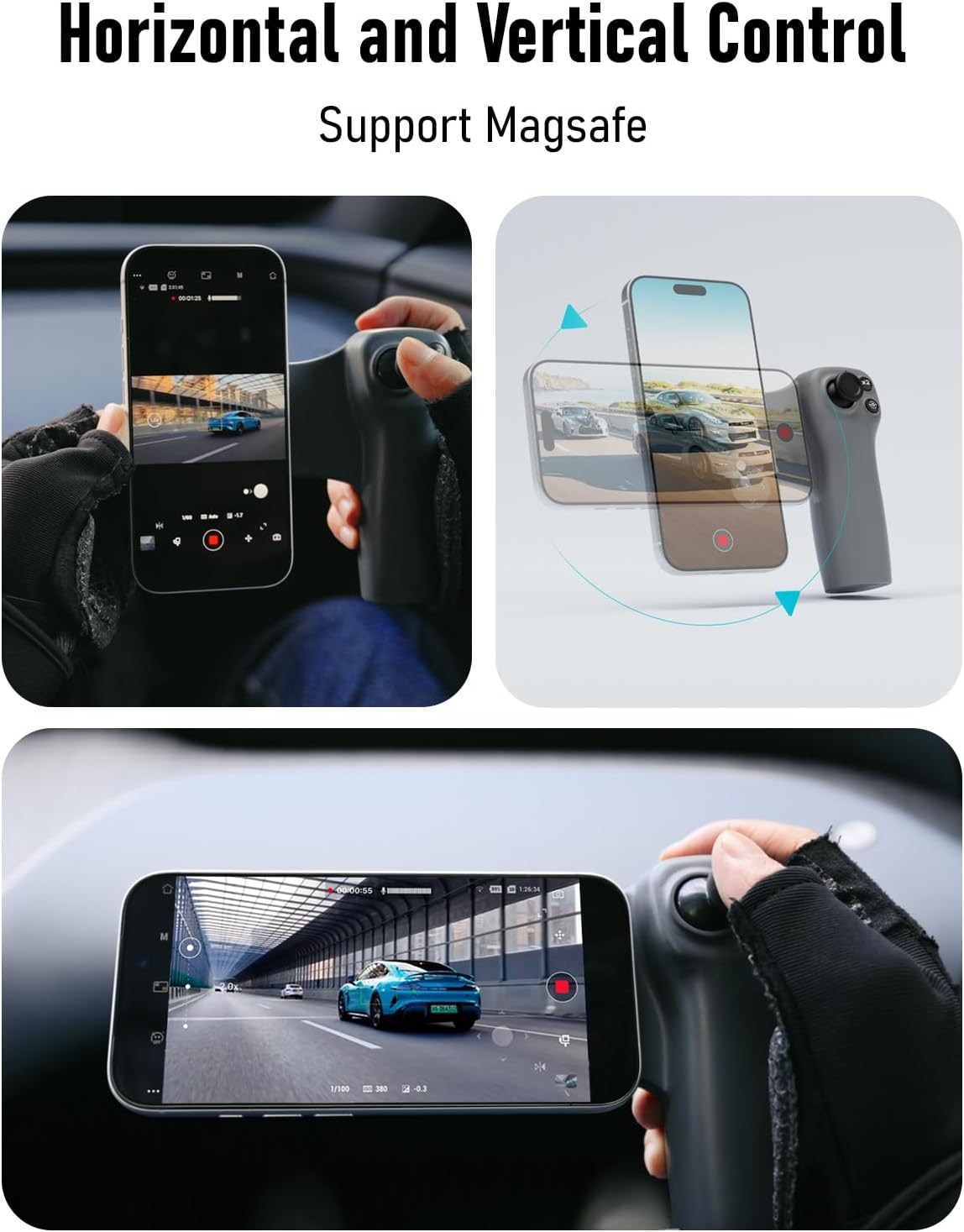 MOVMAX Pocket Controller, Wireless Remote Controller for DJI Osmo Pocket 4/3/2 with Hall Effect Joystick, Ergonomic Handle