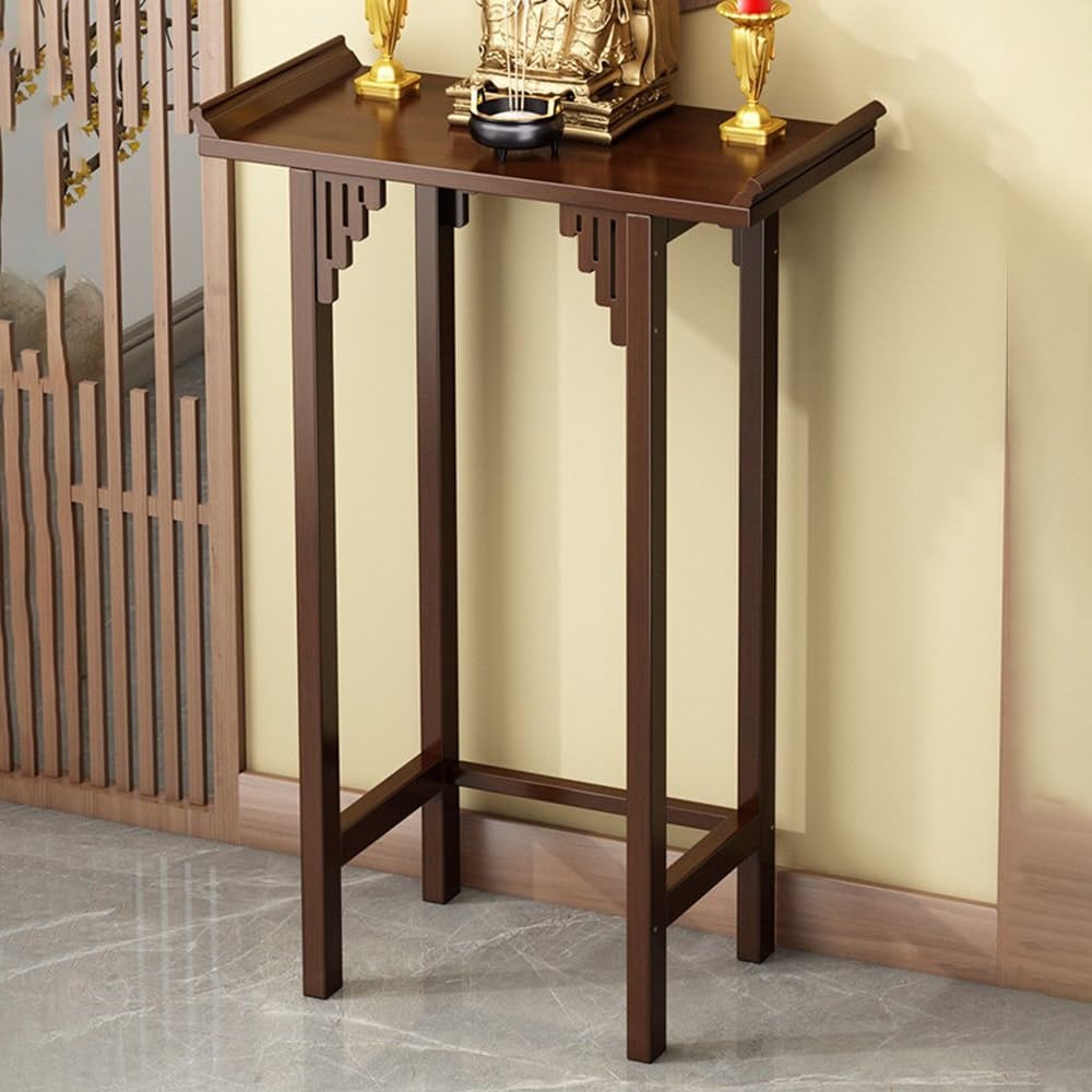 Tavola d'altare cinese Consolle da Altare in Legno Elegante Culto Orientale | Banco da meditazione(Grande)