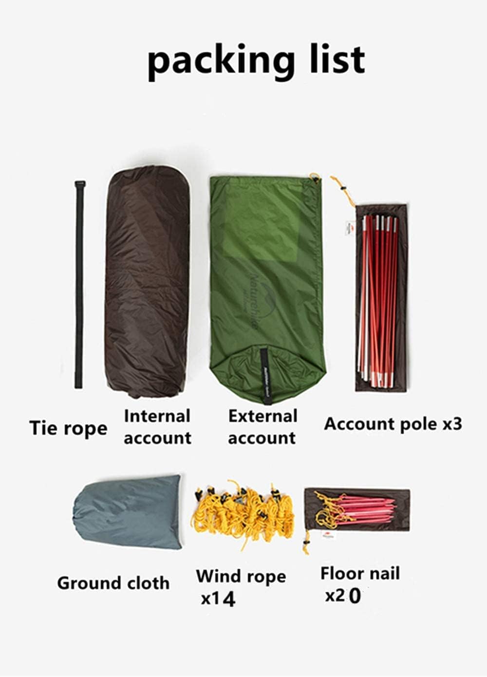 3 Person Waterproof Lightweight Camping Hiking Tent with Footprints(Color:Green)