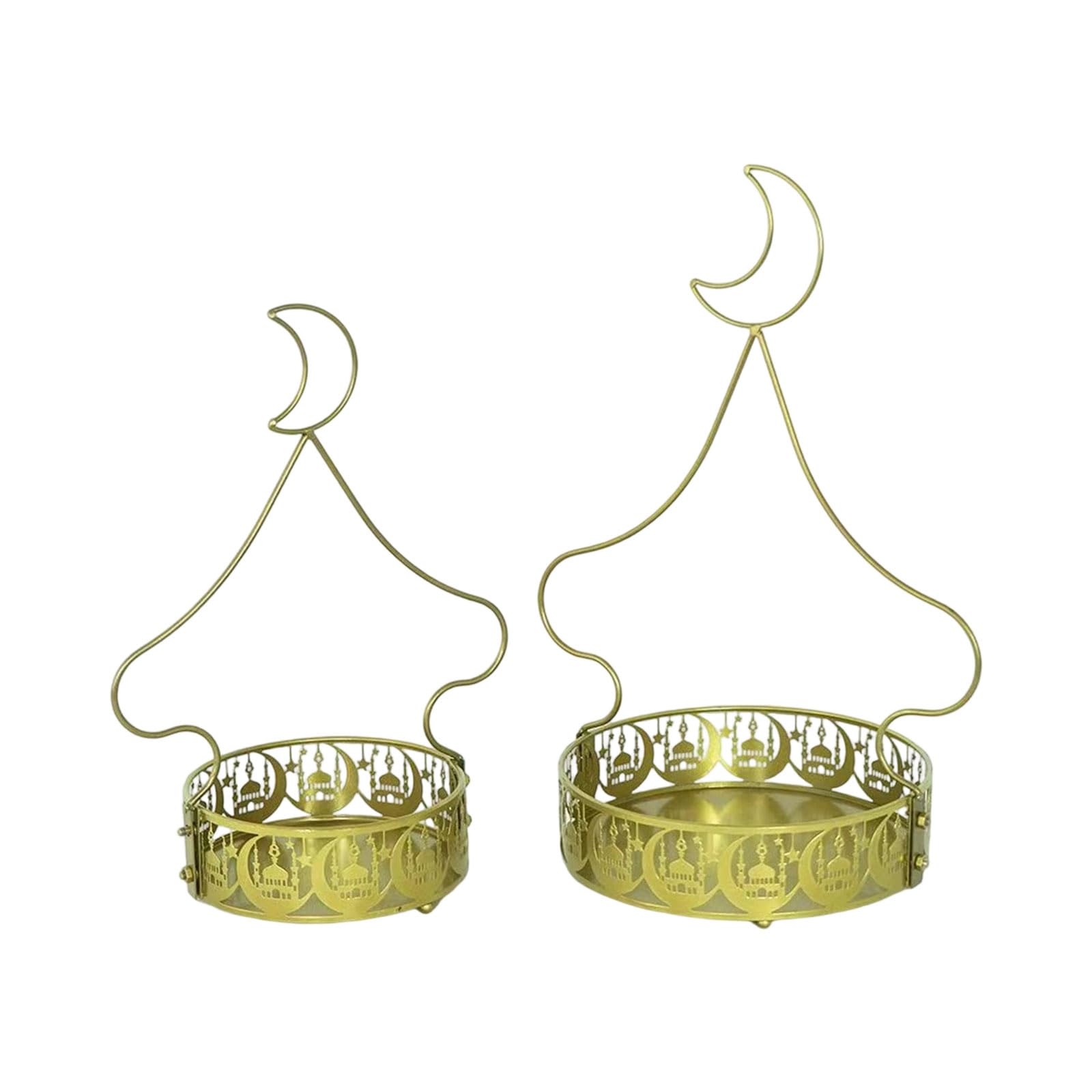 Gold Plated Metal Appetizer Platters for Holiday Entertaining with Rustproof Surfaces Luxurious Gold Plated Iron Tray