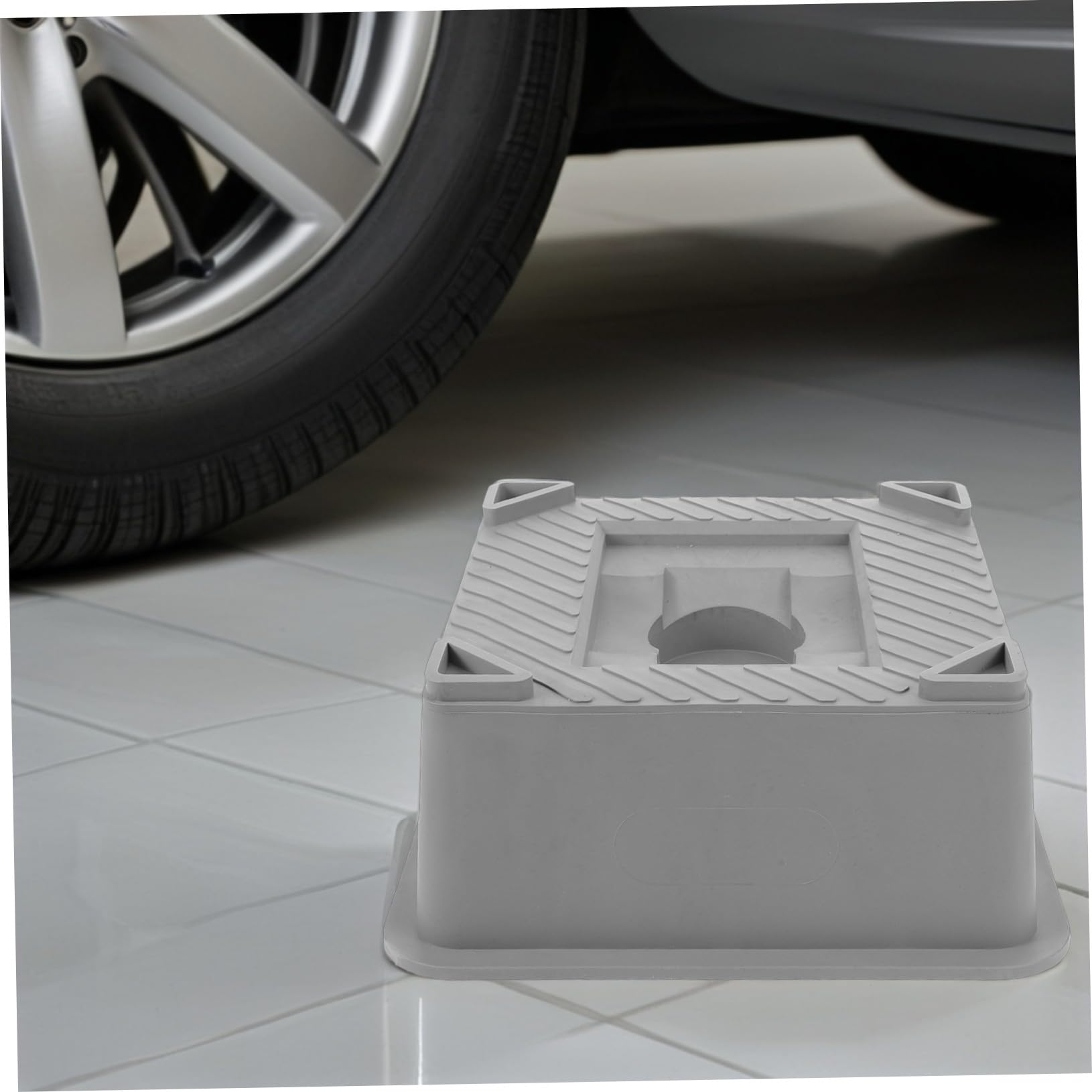 Camper Stabilizer Block Grey Heavy Duty PP Trailer Jack Leveling Pad for Rv And Travel Trailer Uneven Ground Stabilization Compatibility Weather Resistant And Compact Design