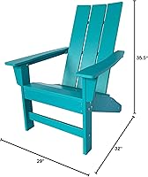 Vista 3 de Shine Company Coastal Modern - Silla Adirondack para todo tipo de clima, Aruba
